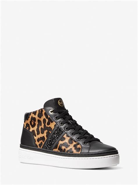 michael kors chapman|Chapman Embellished Leopard Print Calf Hair and.